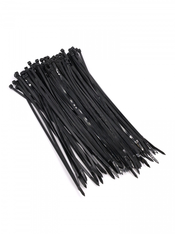 Стяжка нейлоновая (хомут нейлон) 300х4,8мм, черная (100 шт/уп) 