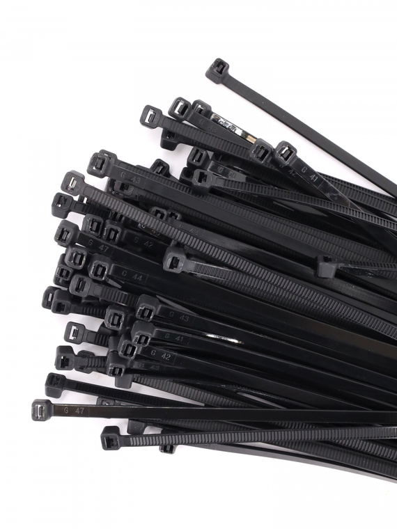 Стяжка нейлоновая (хомут нейлон) 300х4,8мм, черная (100 шт/уп) 