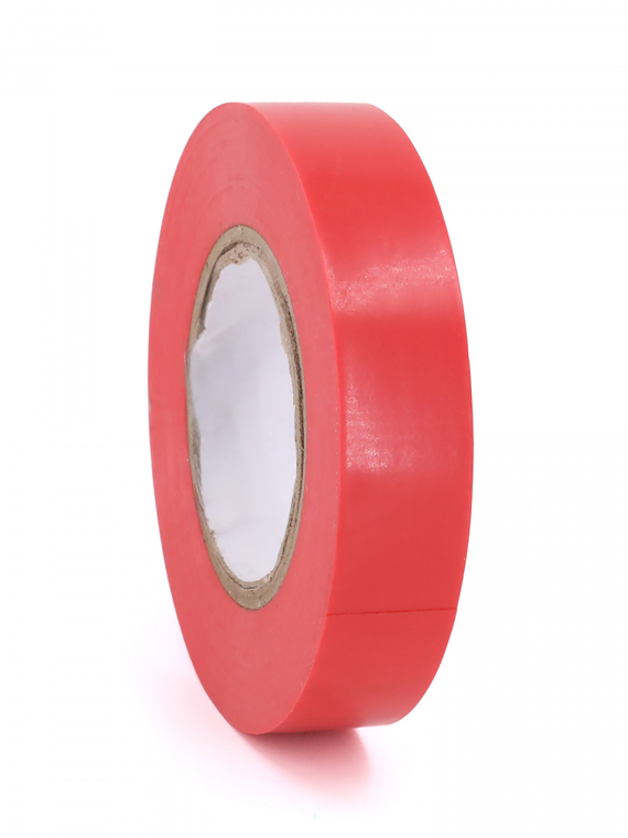 Изолента 15 мм х 20 м, цв. красная Профессиональная 
