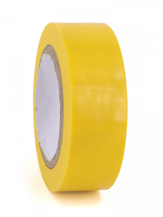 Изолента 19 мм х 10 м, цв. желтая Профессиональная 