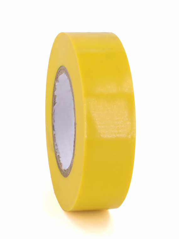 Изолента 19 мм х 20 м, цв. желтая Профессиональная 
