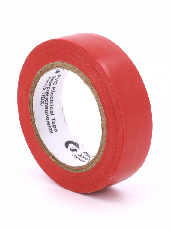 Изолента 15 мм х 10 м, цв. красная 