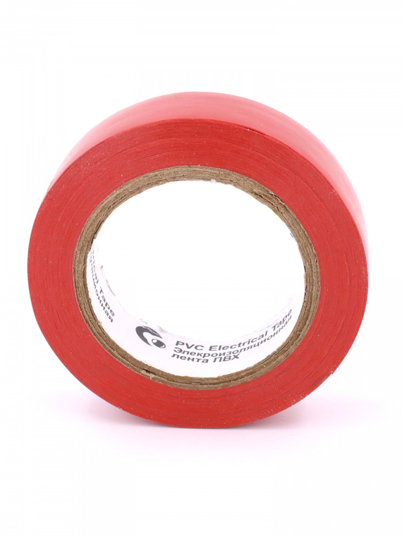 Изолента 15 мм х 10 м, цв. красная 