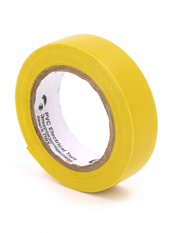 Изолента 15 мм х 10 м, цв. желтая 