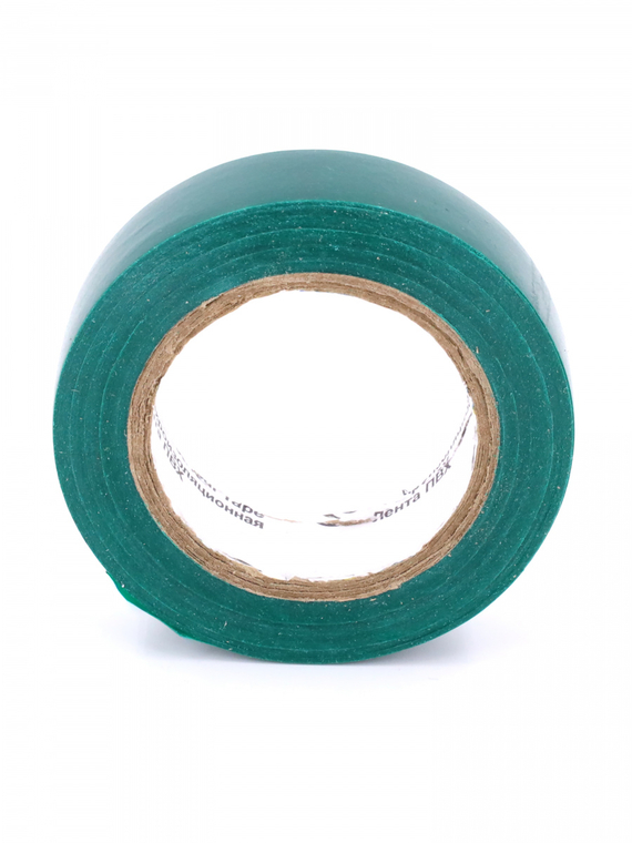 Изолента 15 мм х 10 м, цв. зеленая 