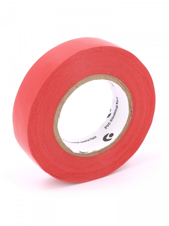 Изолента 15 мм х 20 м, цв. красная 