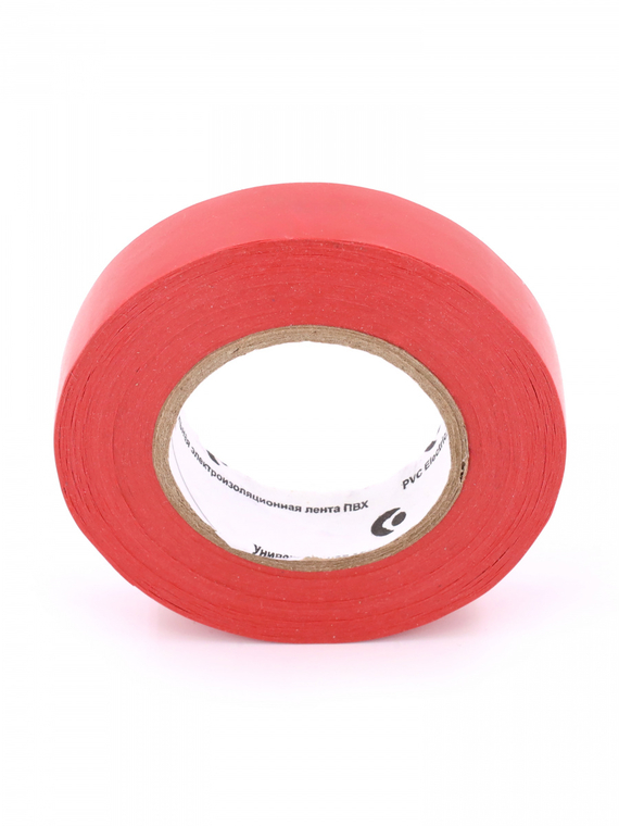 Изолента 15 мм х 20 м, цв. красная 